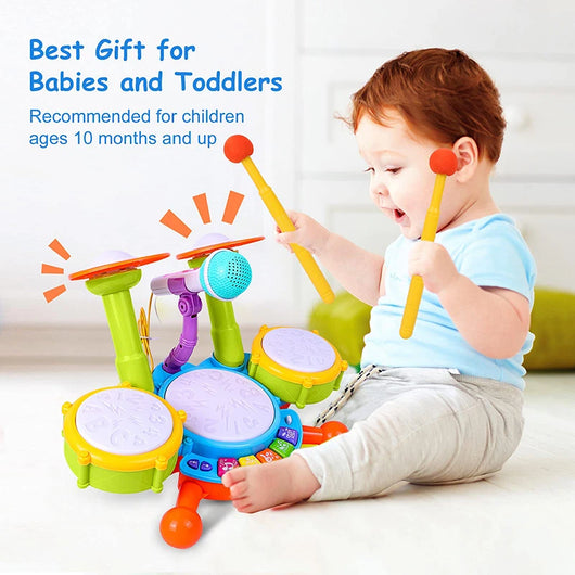 Musical Drum Set with Microphone
