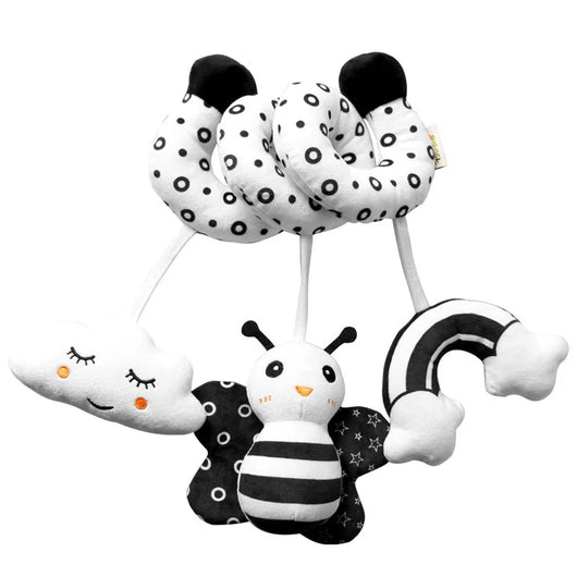 Baby Spiral Plush Toy Bee Black