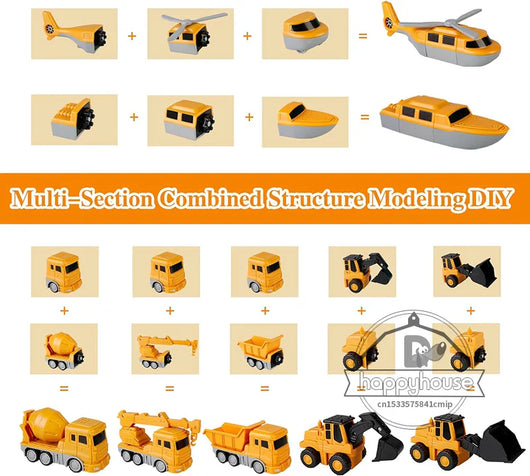 Kids Magnetic Transform Engineering Car