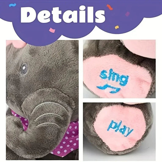 Peekaboo Singing Elephant Plush Toy