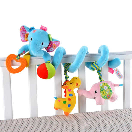 Baby Spiral Plush Toy Elephant Blue