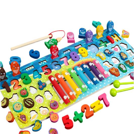 Wooden Educational Puzzle Toy 467 5in1