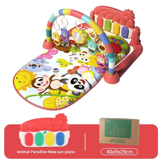 Baby Music Mat with Fitness Frame Red