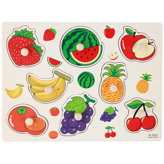 Montessori Wooden Puzzle Board Fruits 8