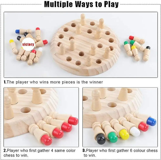 Wooden Memory Match Stick Chess Game