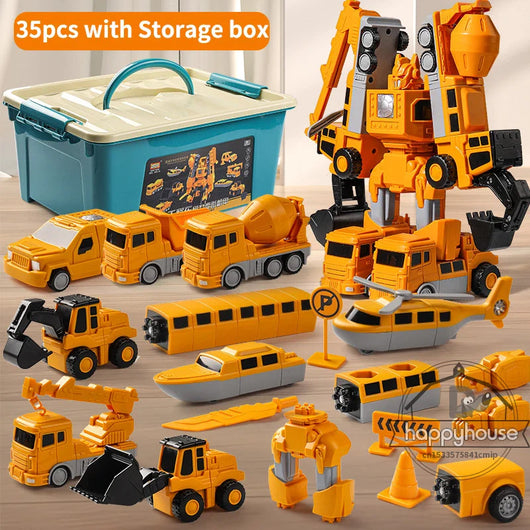 Kids Magnetic Transform Engineering Car