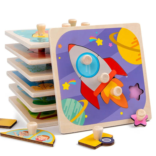 Montessori Wooden Puzzle Board