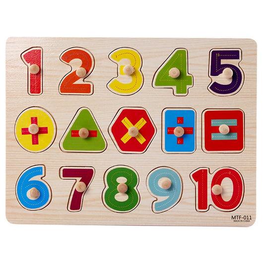 Montessori Wooden Puzzle Board Numbers 1