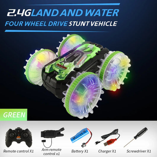 Kids Water Land RC Stunt Car