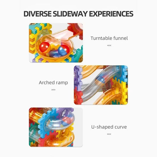 Slide and Marble Run Block Set