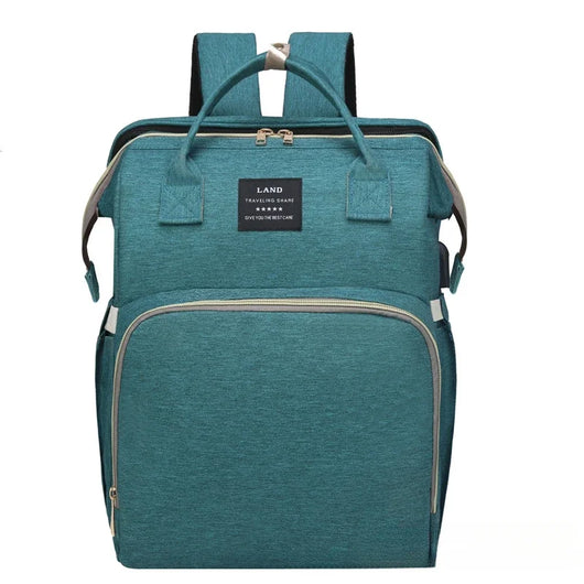 Portable Folding Crib Bed Mommy Bag Green