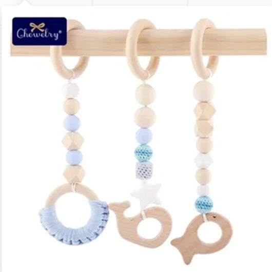 Baby Gym Play Frame and Pendants Baby Blue Fish