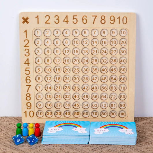 99 Multiplication Table Wooden Math Game