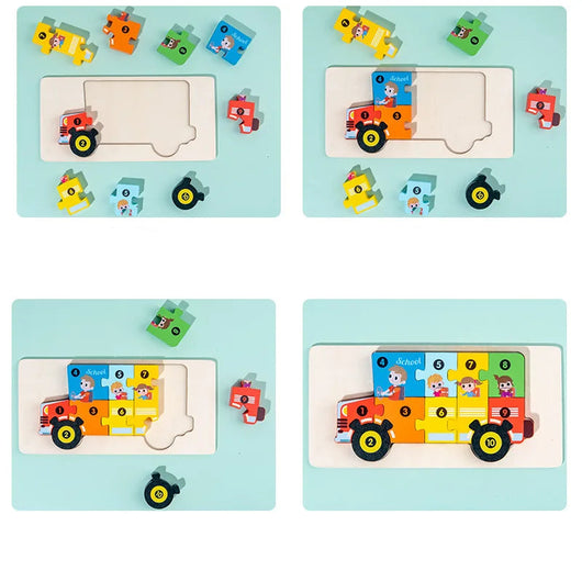3D Montessori Wooden Puzzle