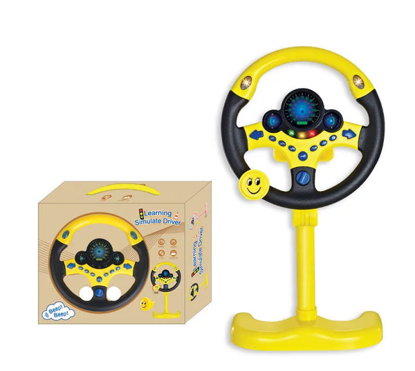 Electric Simulated Driving Wheel Yellow UP