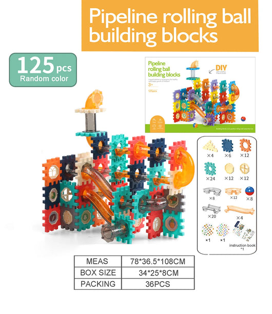 Slide and Marble Run Block Set 125PCS