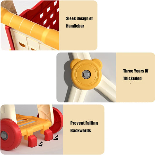Kids Shopping Cart Trolley Play Toy Set