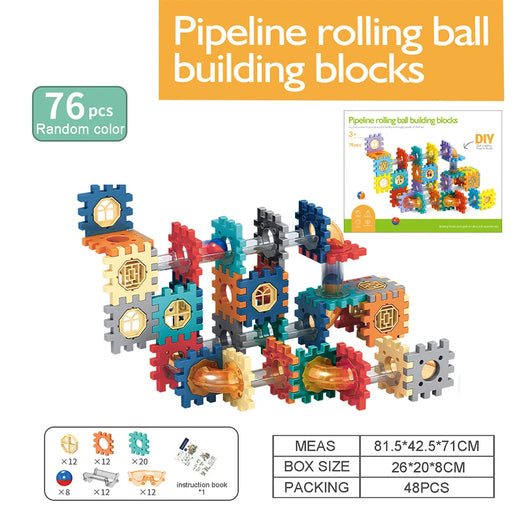 Slide and Marble Run Block Set 76PCS