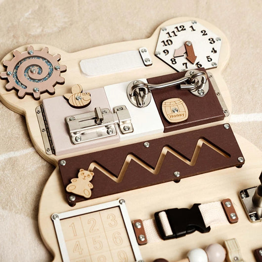 Montessori Bear Busy Board – Double the Fun, Double the Learning