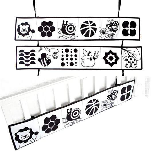 Montessori-Inspired Baby Bed Mobile – High Contrast Visual Soother