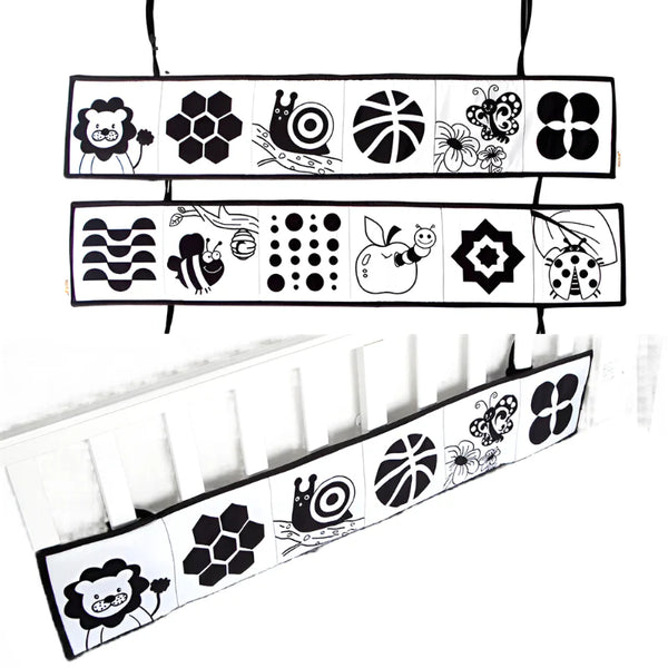 Montessori-Inspired Baby Bed Mobile – High Contrast Visual Soother