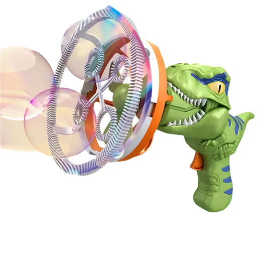 Dinosaur Bubble Gun with Fan Green