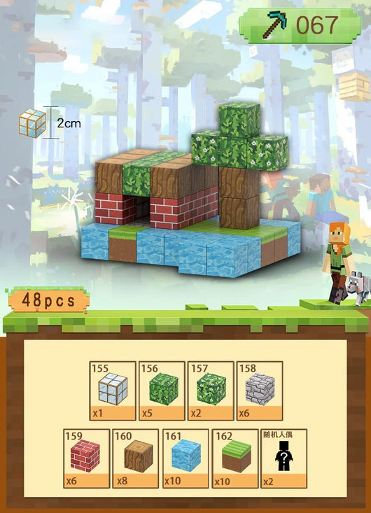 48pc Magnetic Blocks Set