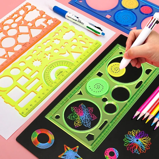 Spirograph Drawing Stencil Set