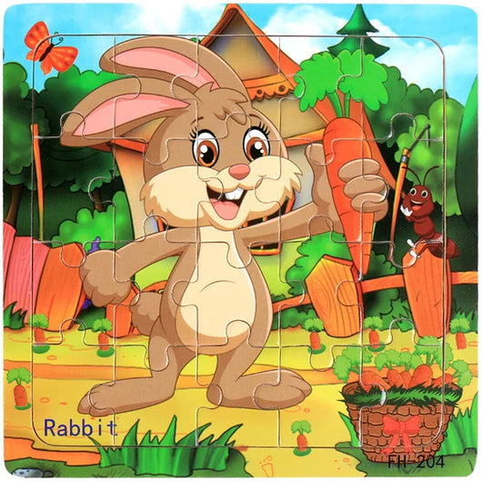 Wooden 3D Puzzle Rabbit