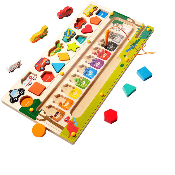 3 in 1 Magnetic Montessori Puzzle Board