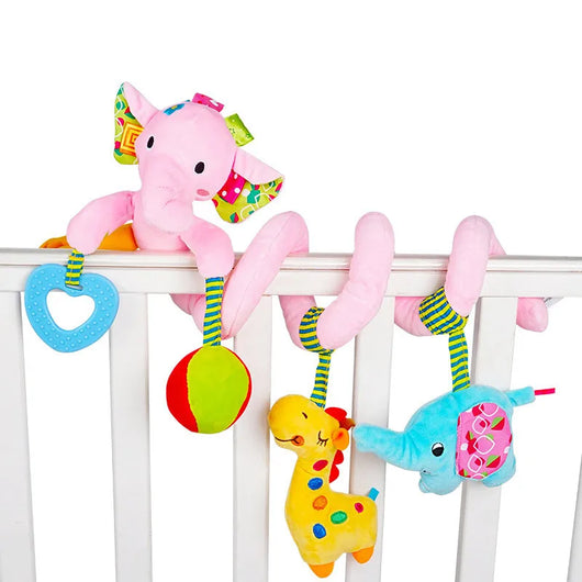 Baby Spiral Plush Toy Elephant Pink