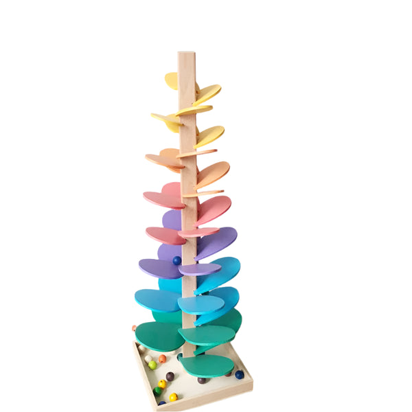 Wooden Rainbow Ball Track – Montessori Music Toy