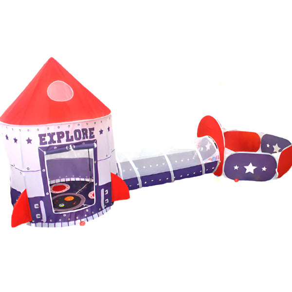 3 in 1 Rocket Play Tent with Tunnel