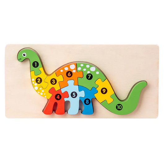 3D Montessori Wooden Puzzle Dinosaur