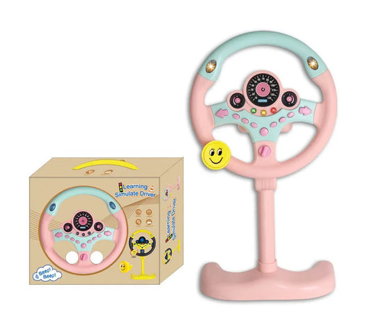 Electric Simulated Driving Wheel Pink UP