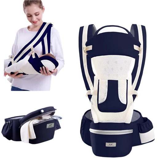 Baby Carrier Ergonomic Kangaroo Dark Blue Breathab