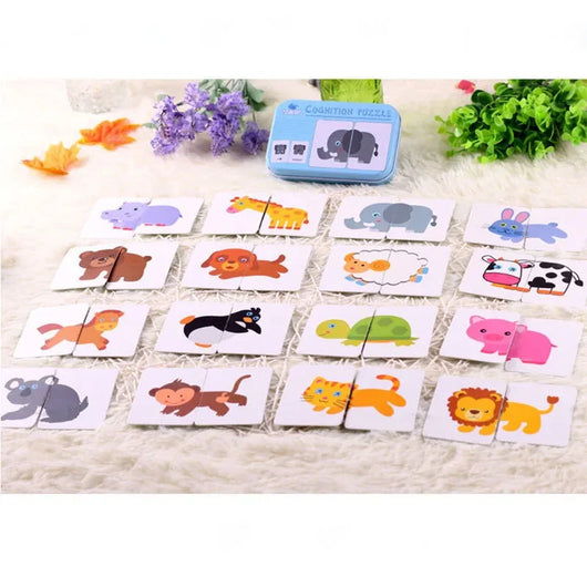 Baby Montessori Animal Number Matching Puzzle Game