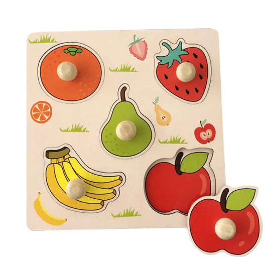 Montessori Wooden Puzzle Board Apple