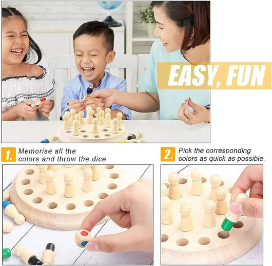 Wooden Memory Match Stick Chess Game
