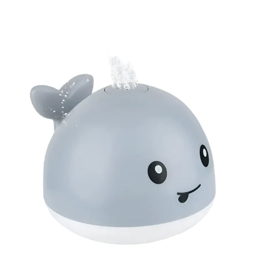 Whale LED Light Water Spray Toy Grey