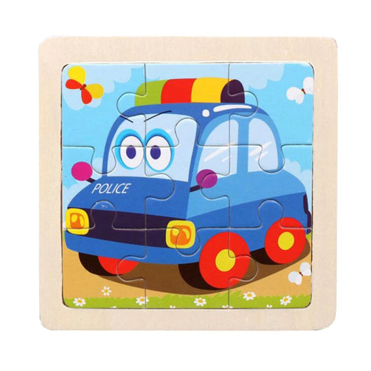 Kids Wooden Jigsaw Puzzle Police Car