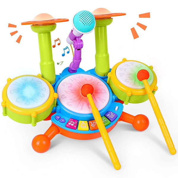 Musical Drum Set with Microphone