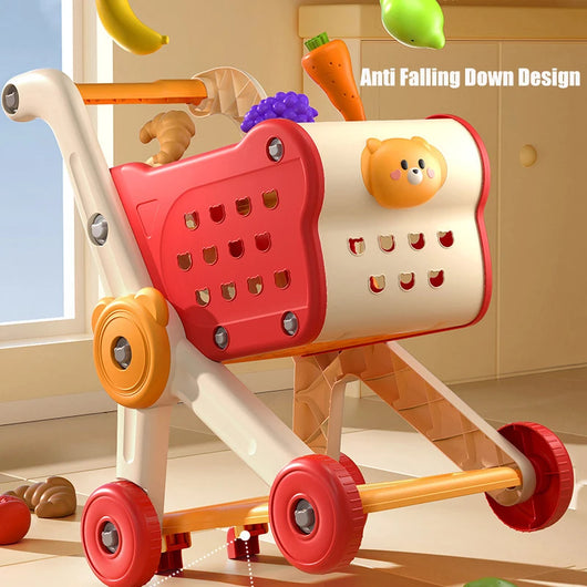 Kids Shopping Cart Trolley Play Toy Set