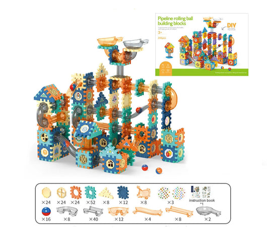 Slide and Marble Run Block Set