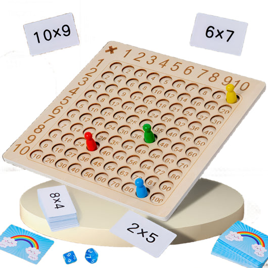 99 Multiplication Table Wooden Math Game Table Wooden No Box