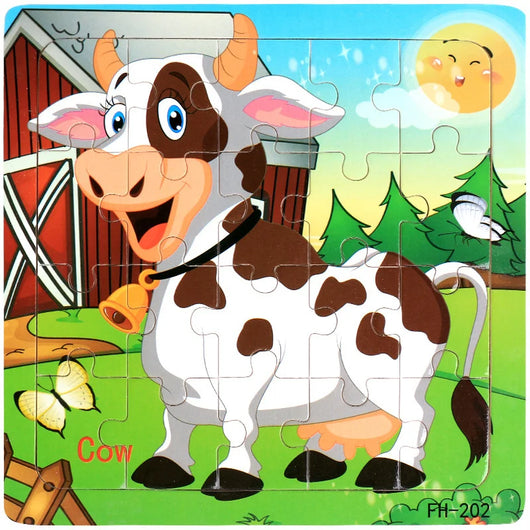 Wooden 3D Puzzle Cow