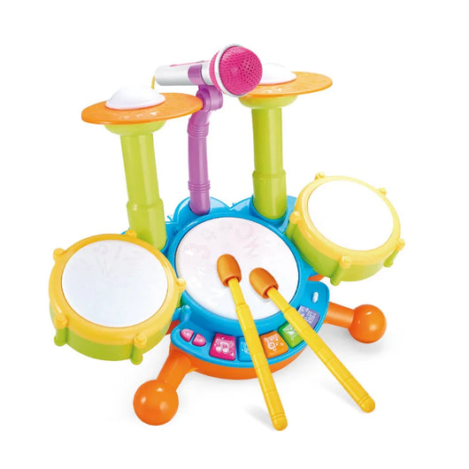 Musical Drum Set with Microphone green