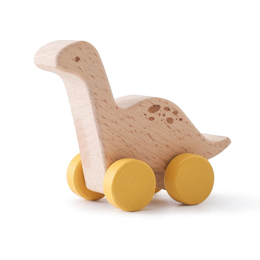Wooden Dinosaur Car Teether Toy Tanystropheus