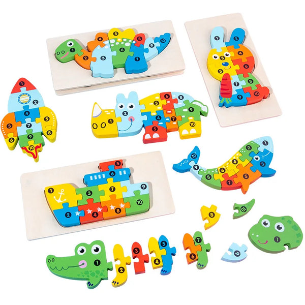 3D Montessori Wooden Puzzle