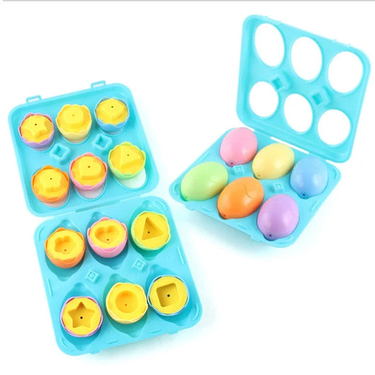Matching Eggs Color & Shape Sorter 6Pcs in Blue box